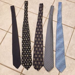 5 set ties Different Brands